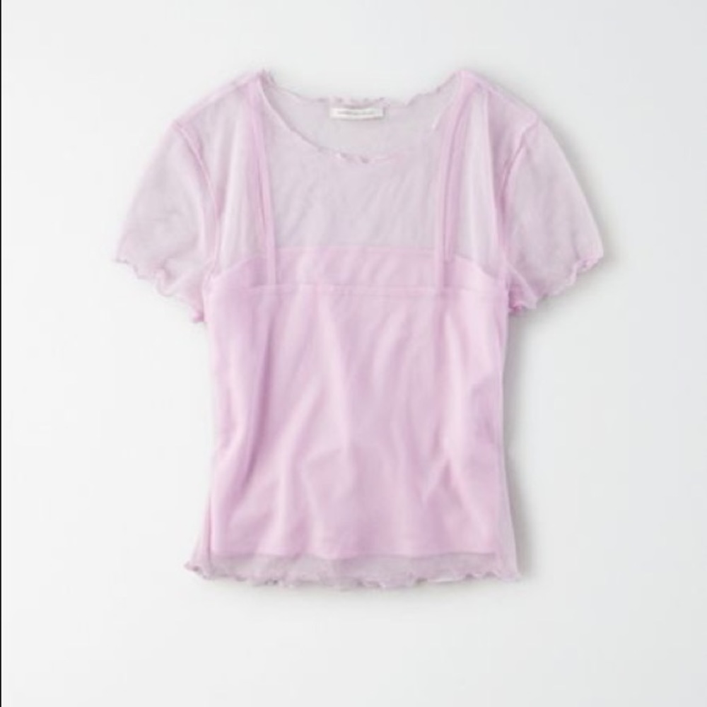 Lavender American Eagle sheer top